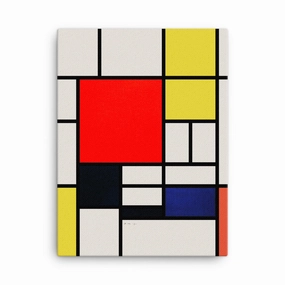 Leinwand - Mondrian, Composition with red yellow black gray and blue canvas mural art