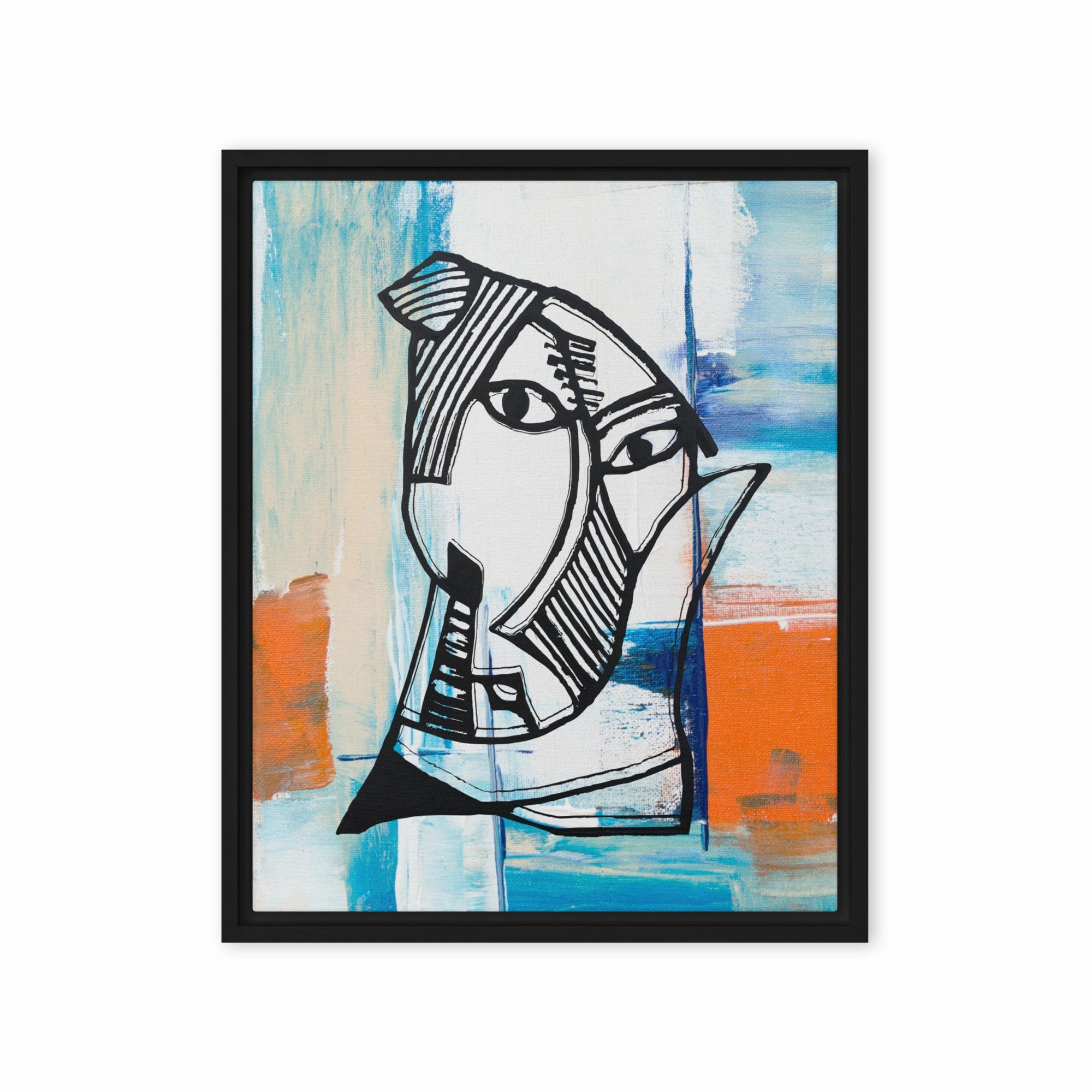 Leinwand - Pablo Picasso, Les Demoiselles dAvignon in orange