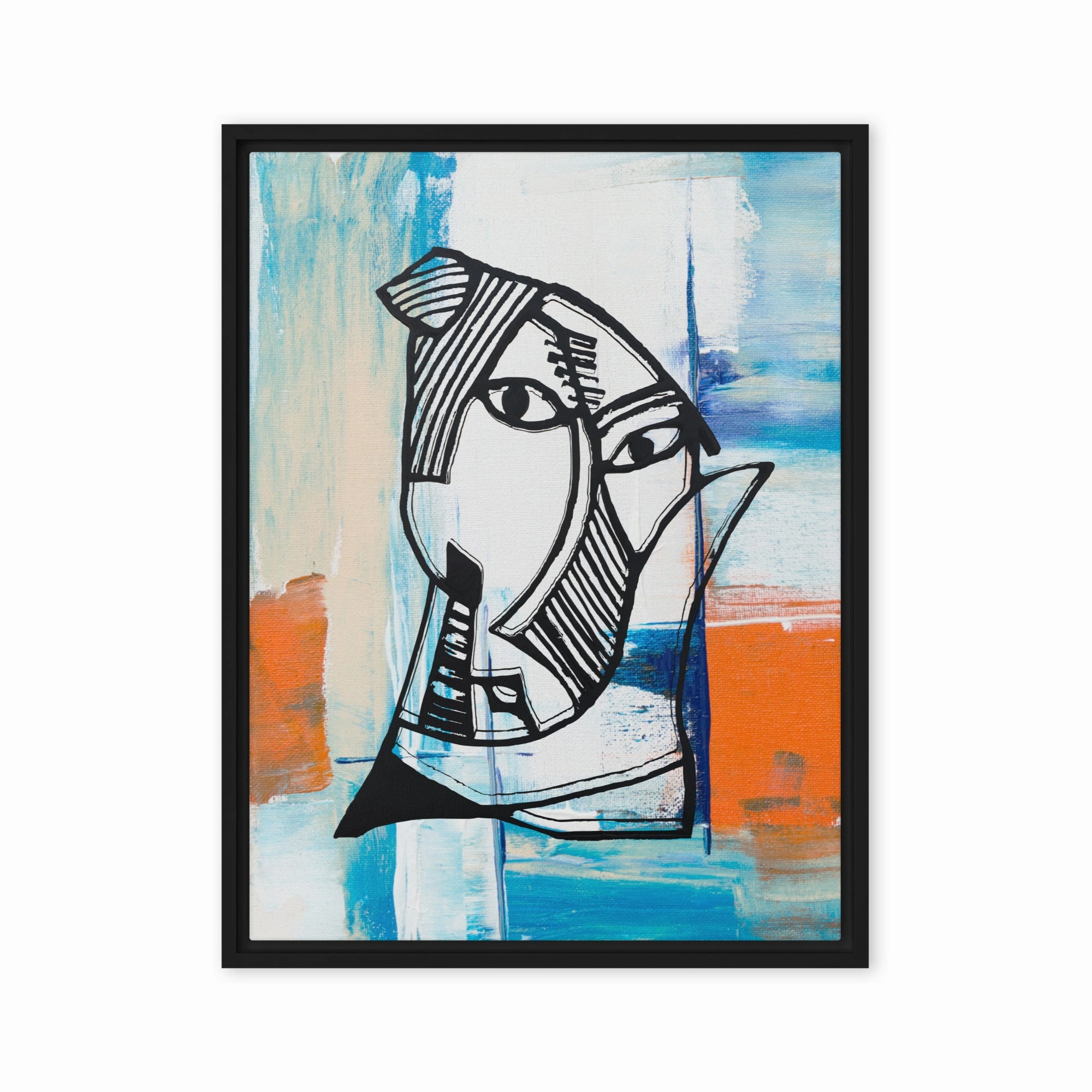 Leinwand - Pablo Picasso, Les Demoiselles dAvignon in orange