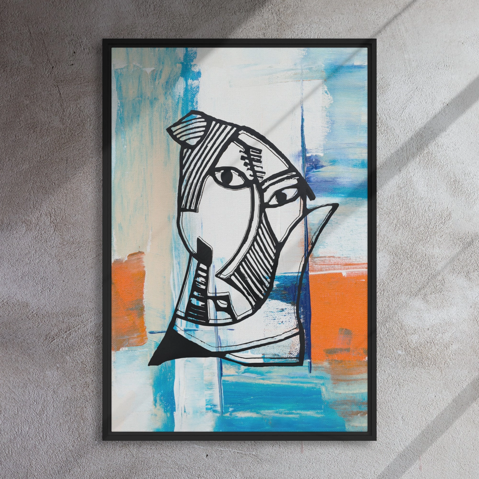 Leinwand - Pablo Picasso, Les Demoiselles dAvignon in orange