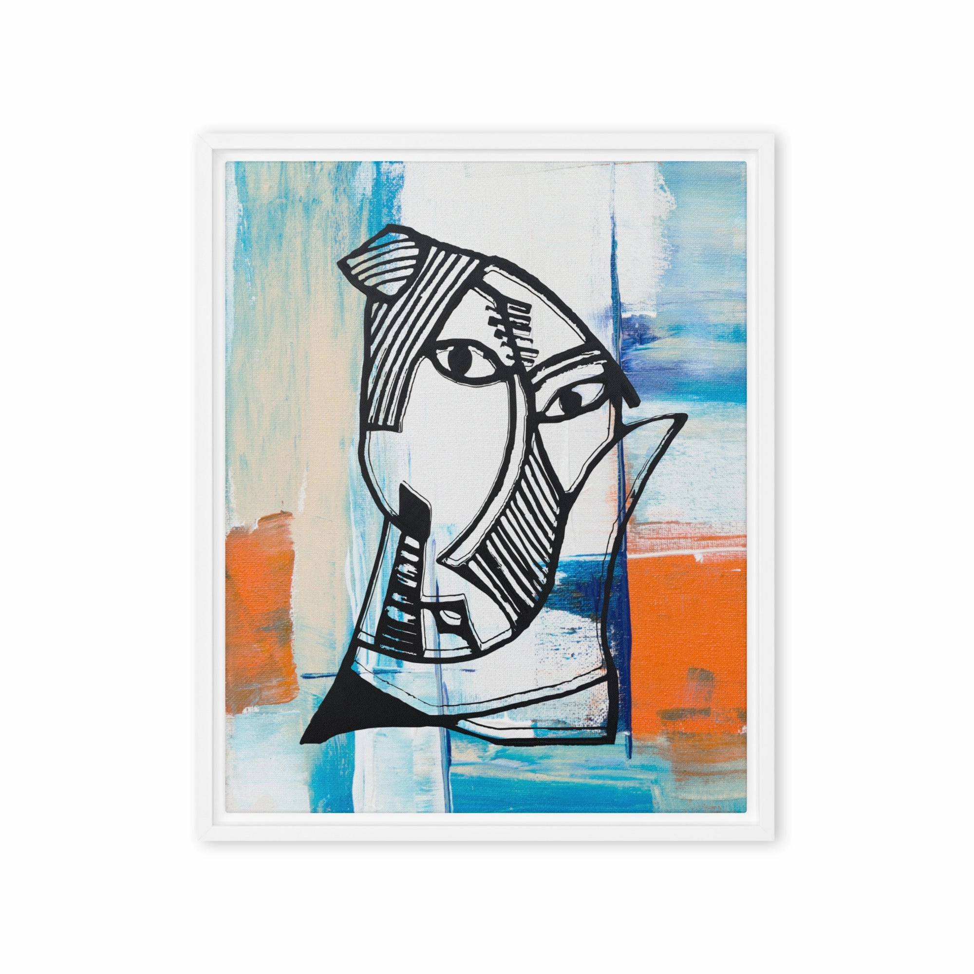 Leinwand - Pablo Picasso, Les Demoiselles dAvignon in orange