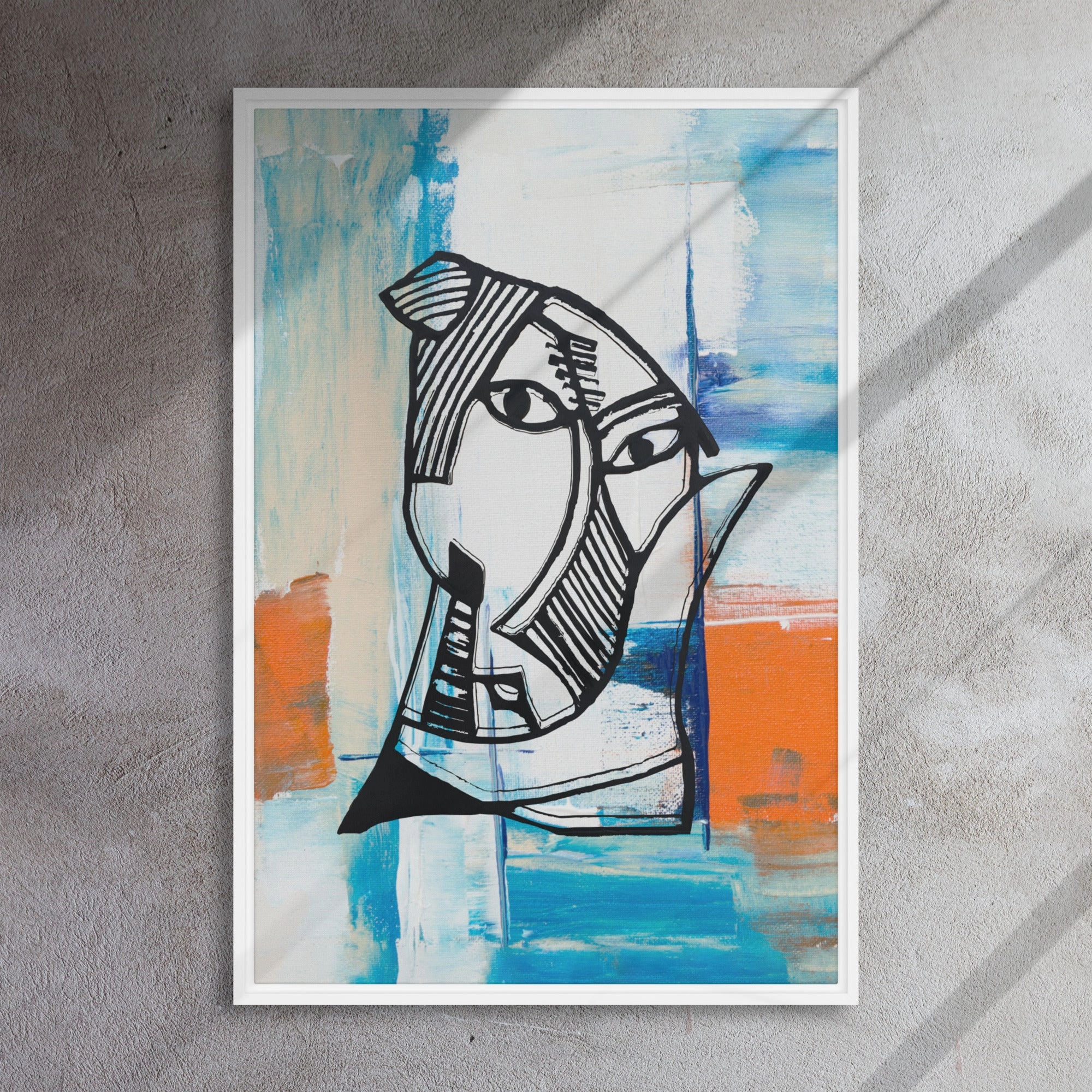 Leinwand - Pablo Picasso, Les Demoiselles dAvignon in orange