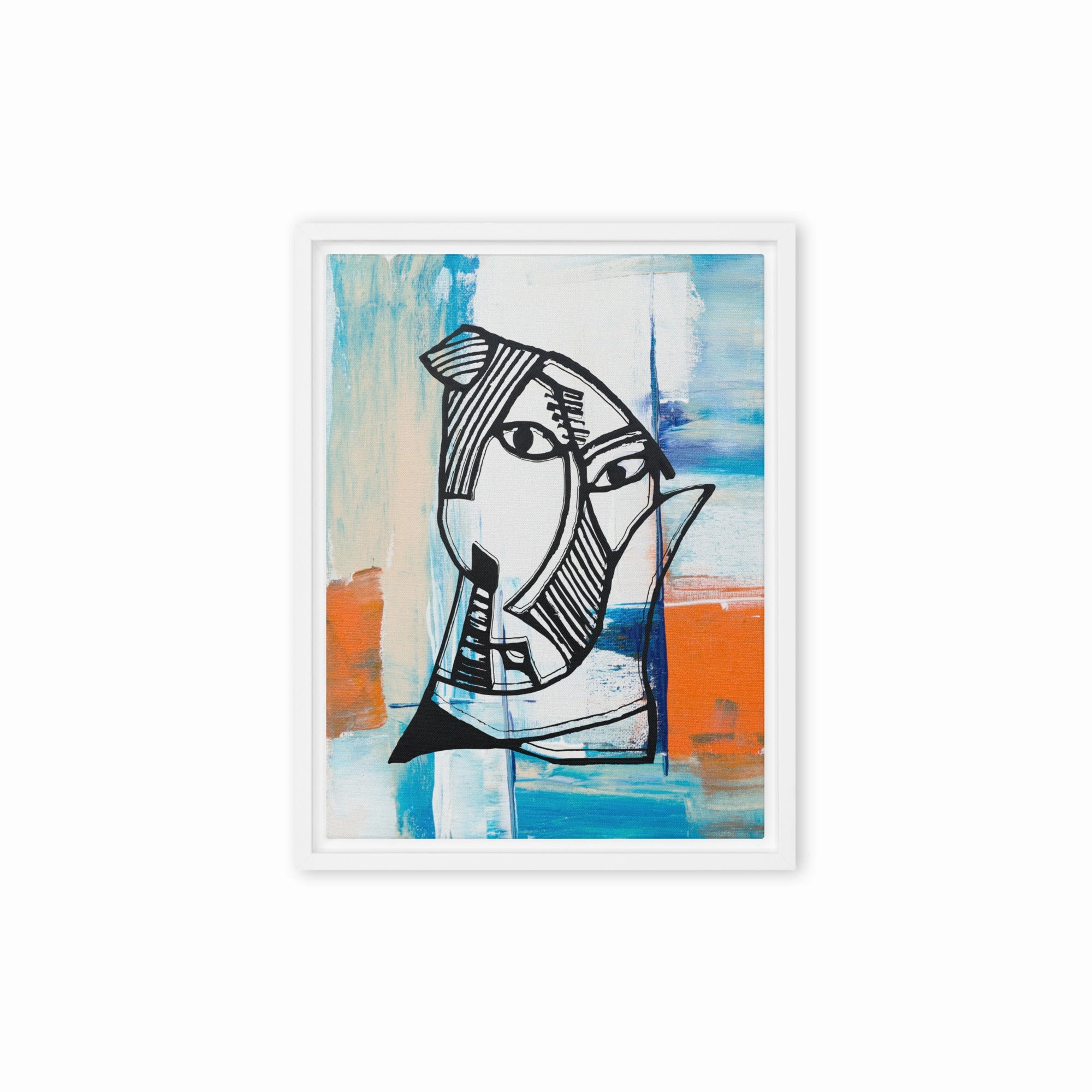 Leinwand - Pablo Picasso, Les Demoiselles dAvignon in orange