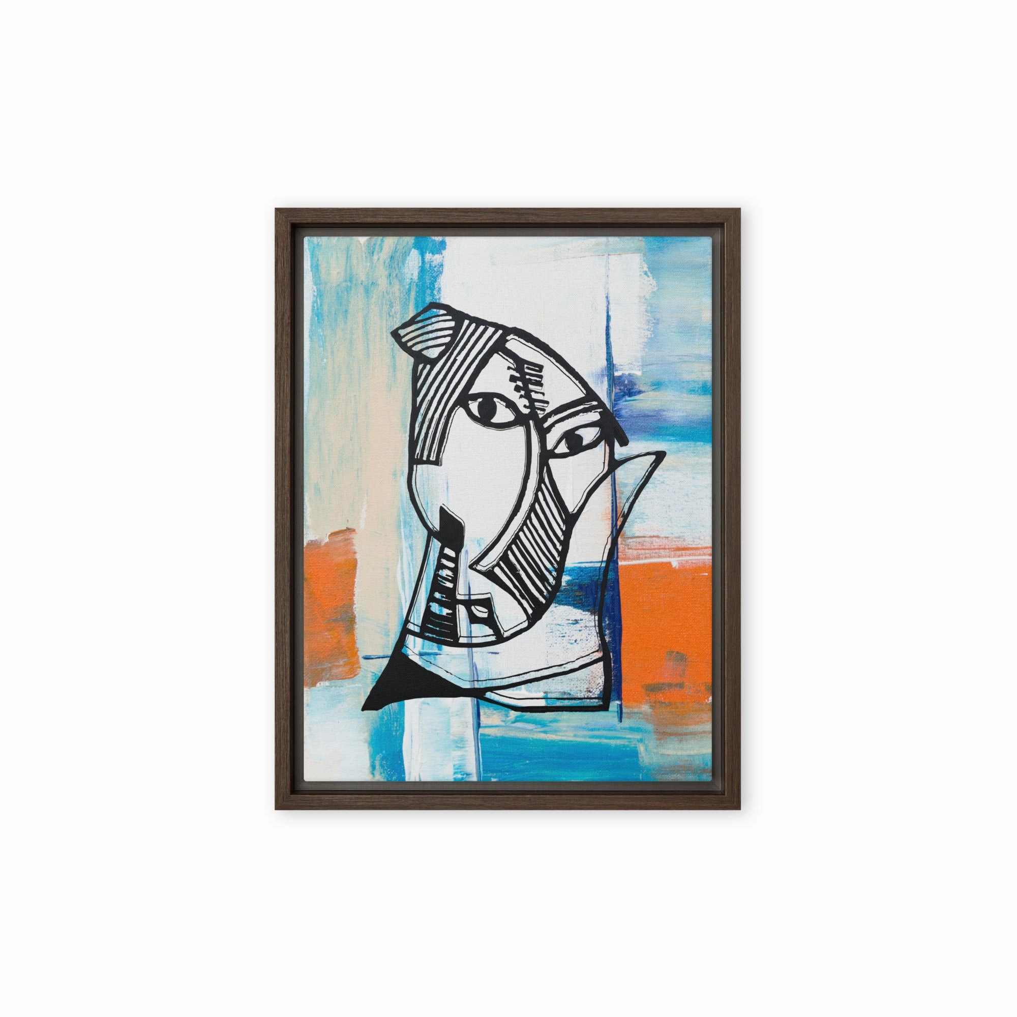 Leinwand - Pablo Picasso, Les Demoiselles dAvignon in orange