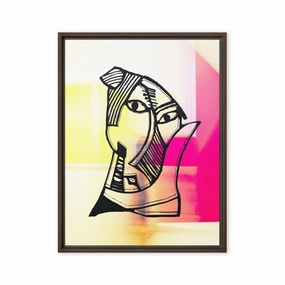 Leinwand - Pablo Picasso, Les Demoiselles dAvignon in Pink canvas mural art