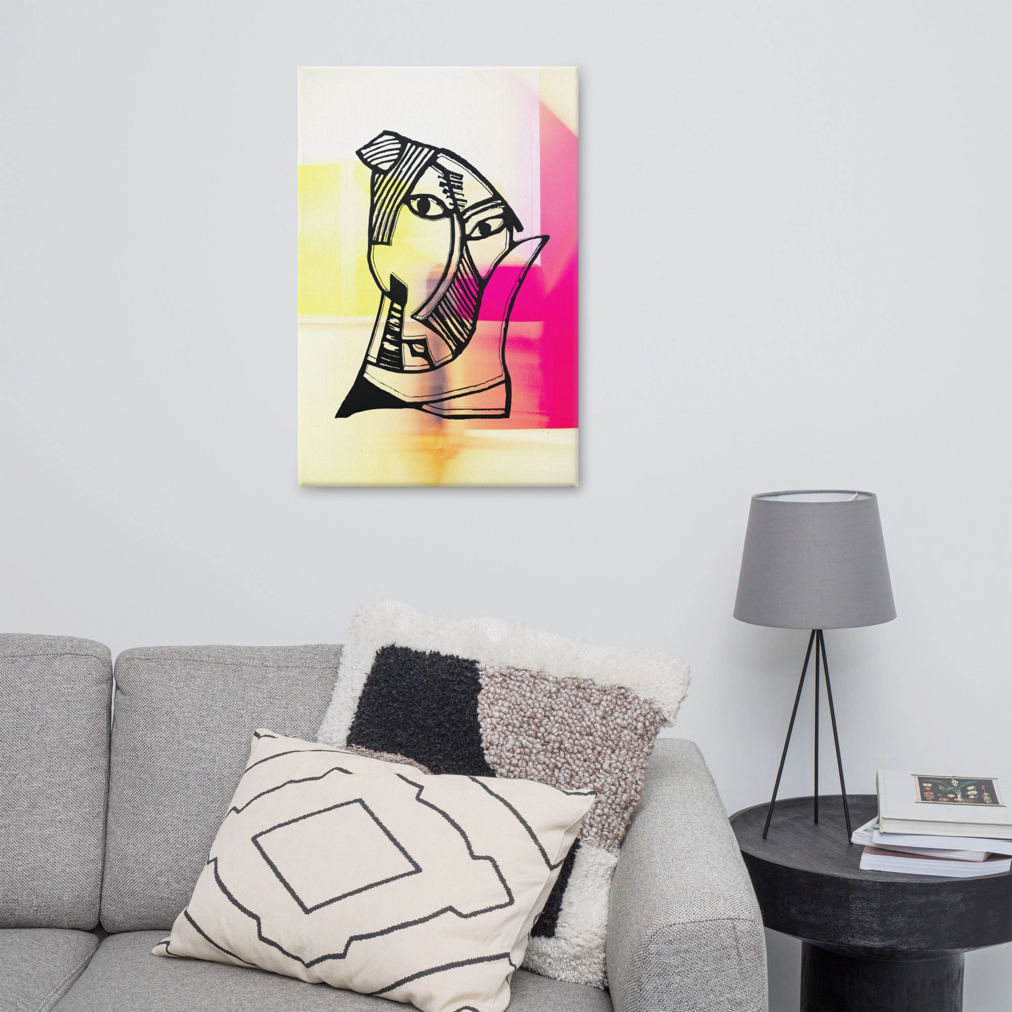 Leinwand - Pablo Picasso, Les Demoiselles dAvignon in Pink