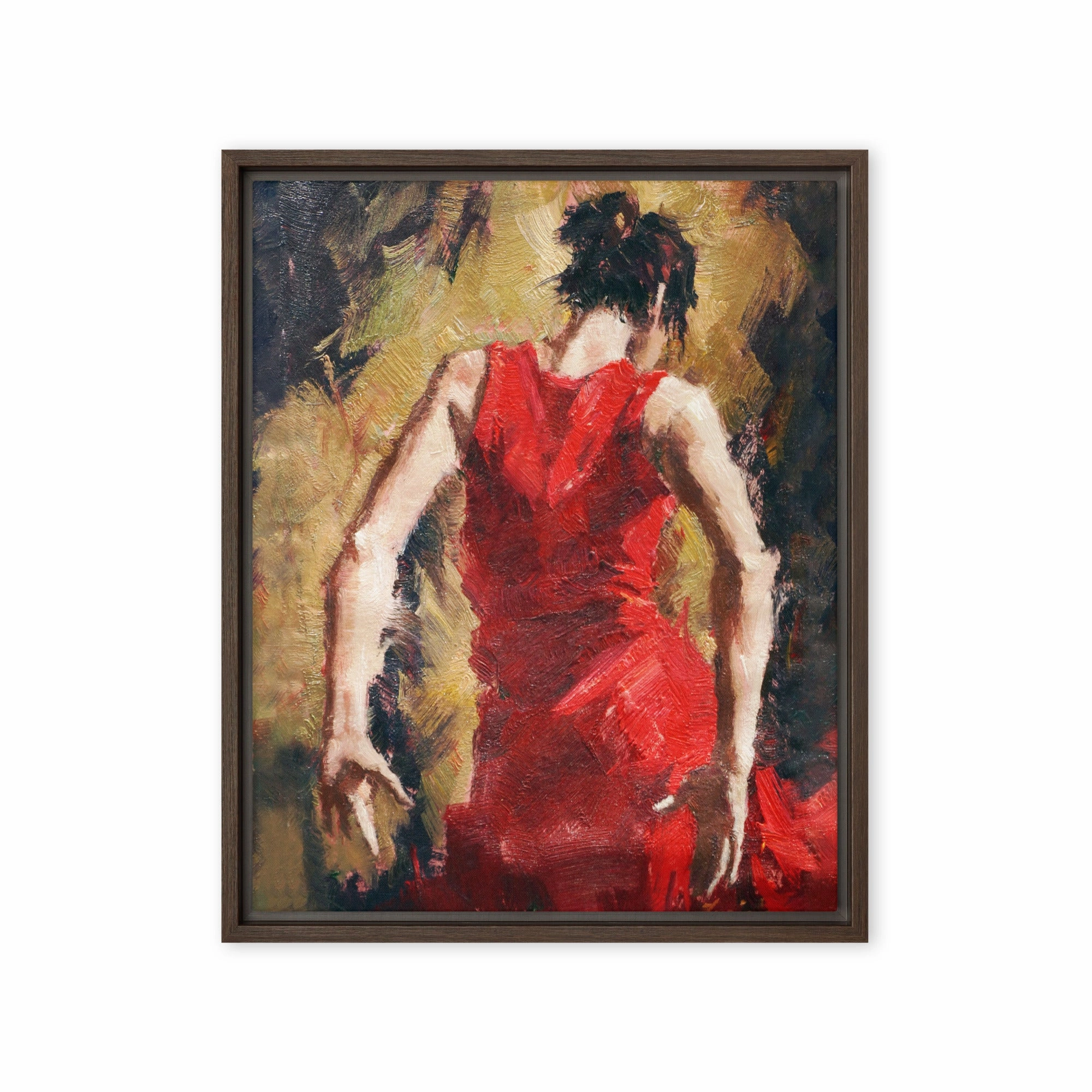 Leinwand - Tango Woman in Red Dress
