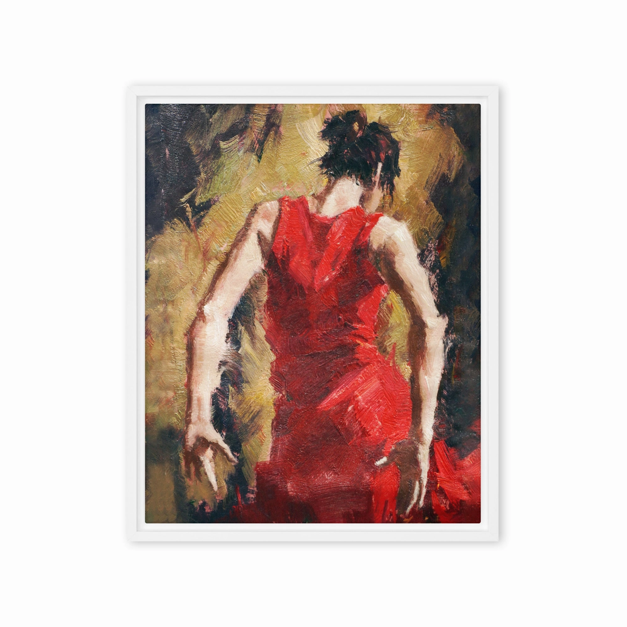 Leinwand - Tango Woman in Red Dress