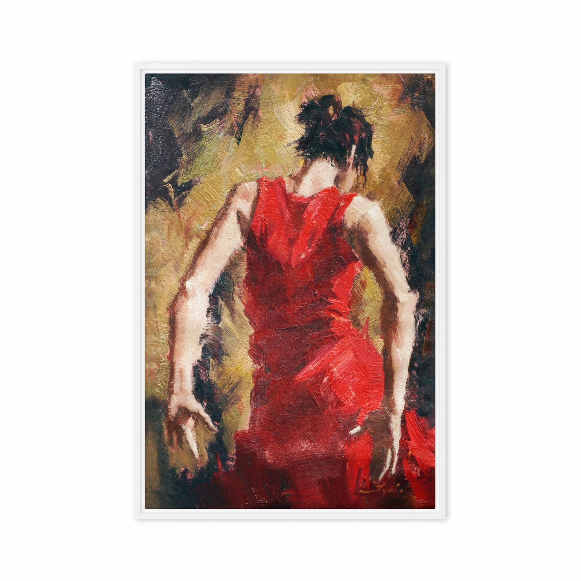 Leinwand - Tango Woman in Red Dress
