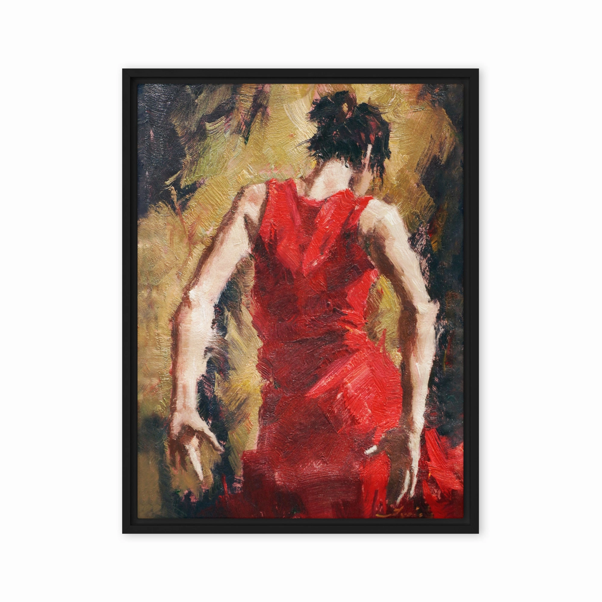 Leinwand - Tango Woman in Red Dress