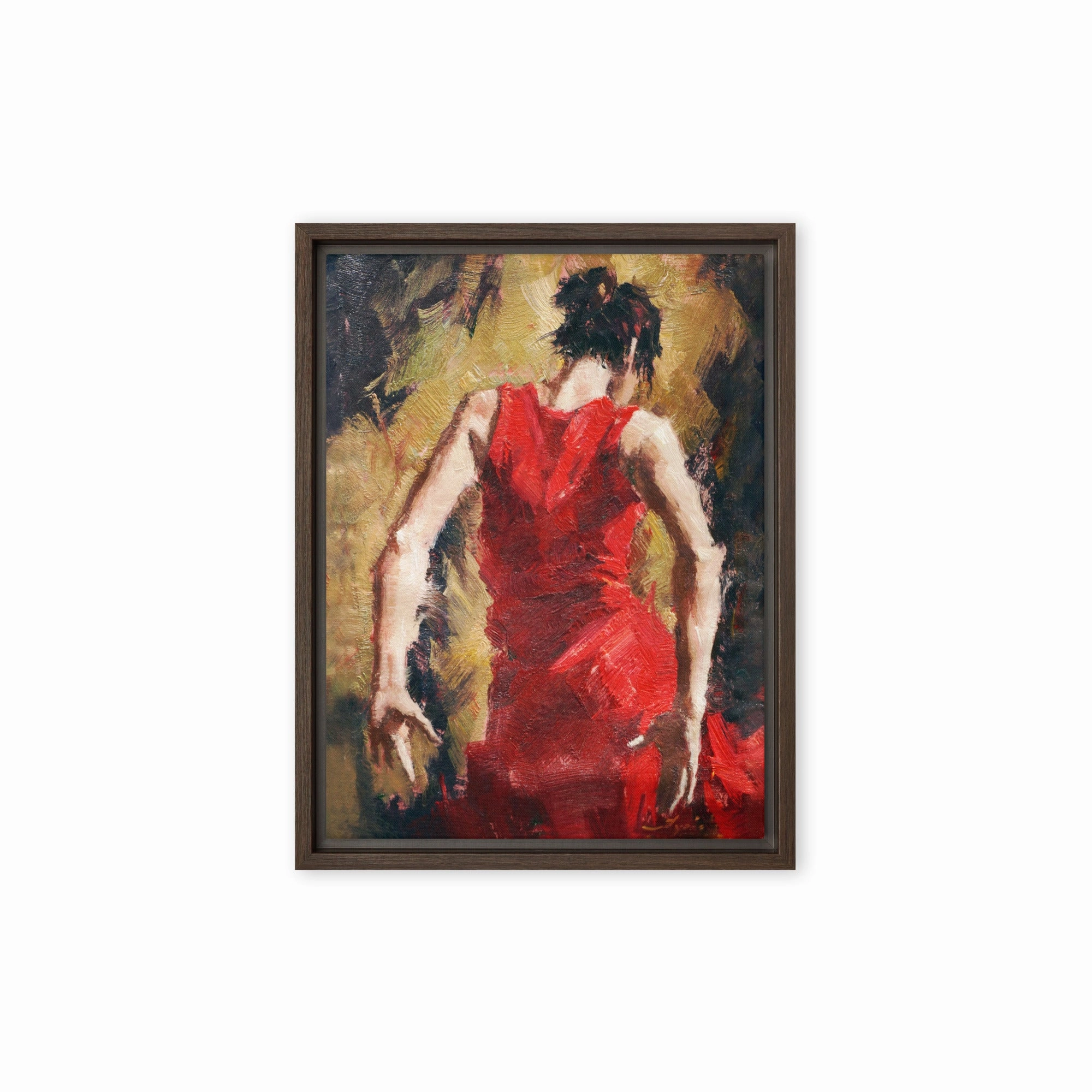 Leinwand - Tango Woman in Red Dress