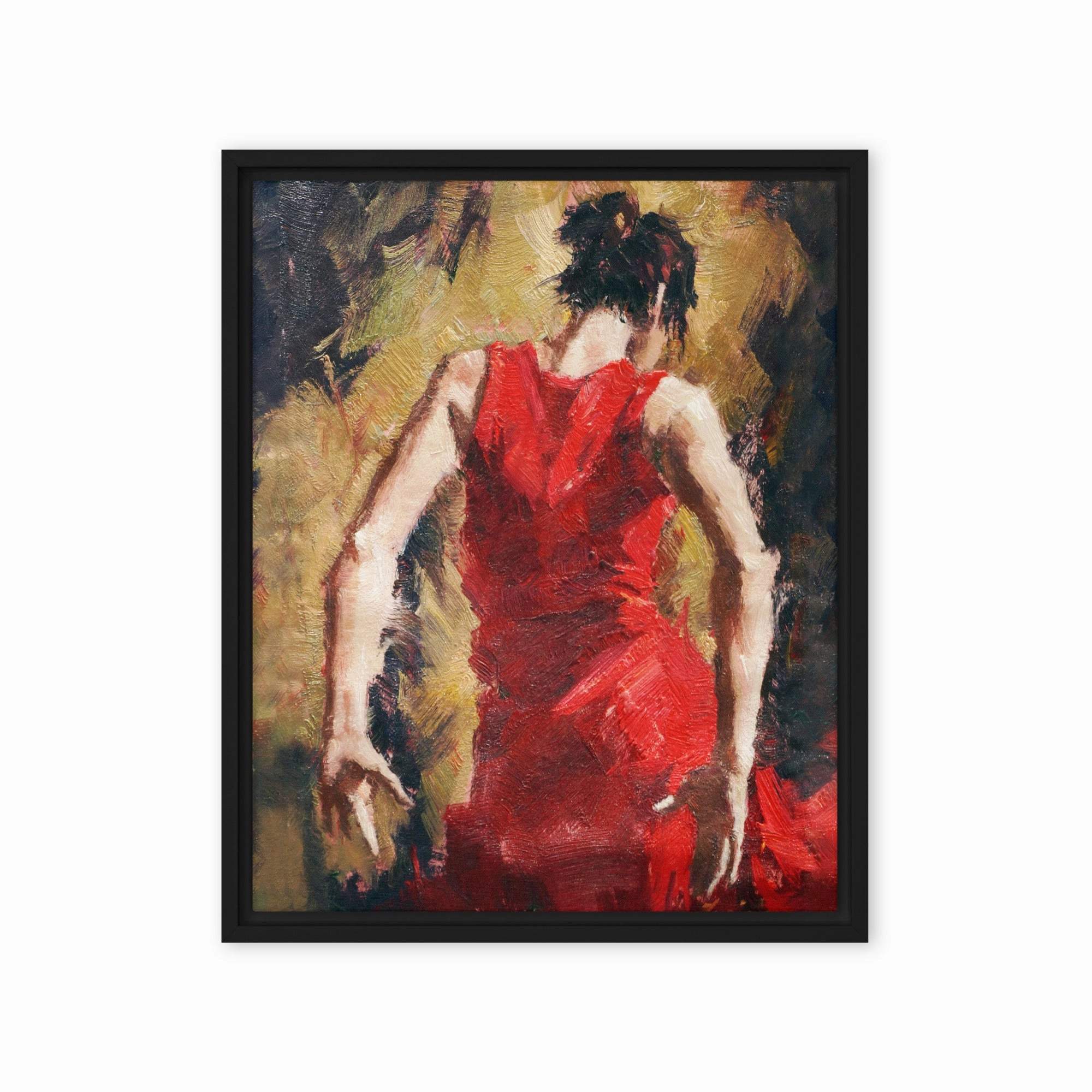 Leinwand - Tango Woman in Red Dress