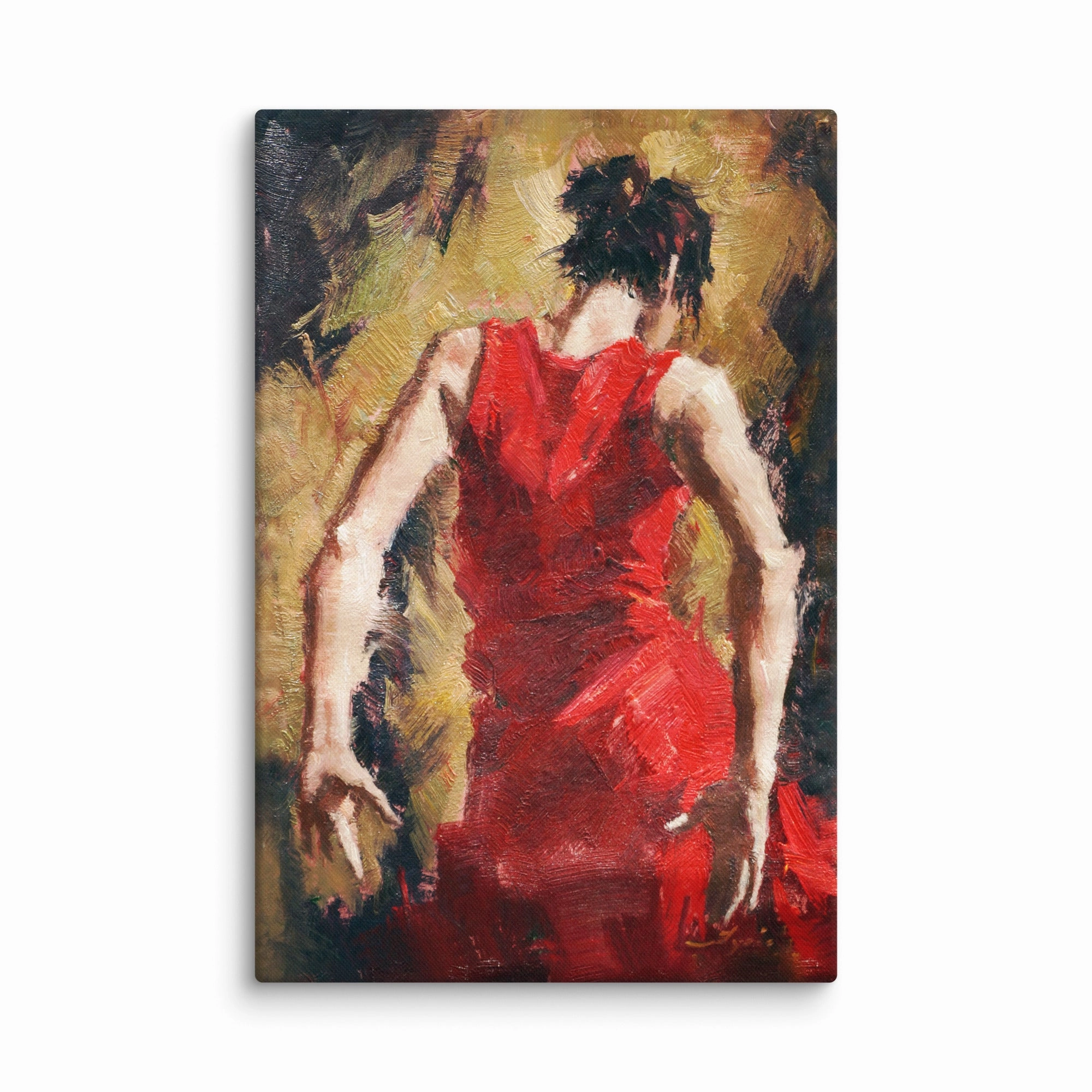 Leinwand - Tango Woman in Red Dress