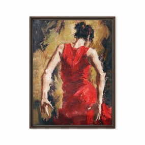 Leinwand - Tango Woman in Red Dress canvas mural art