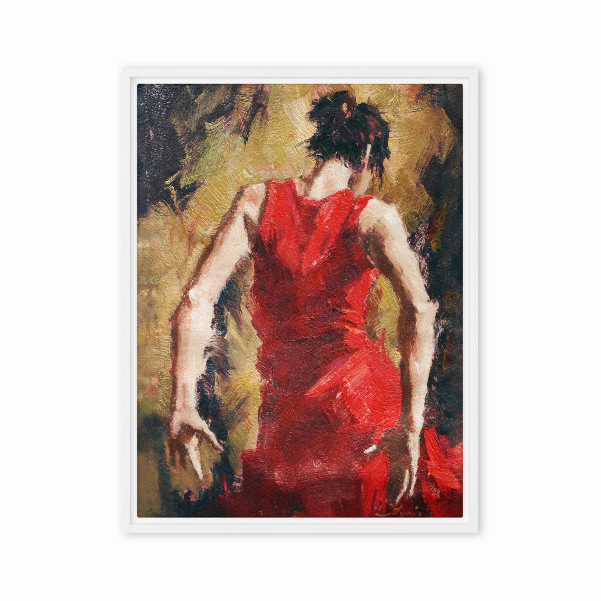 Leinwand - Tango Woman in Red Dress