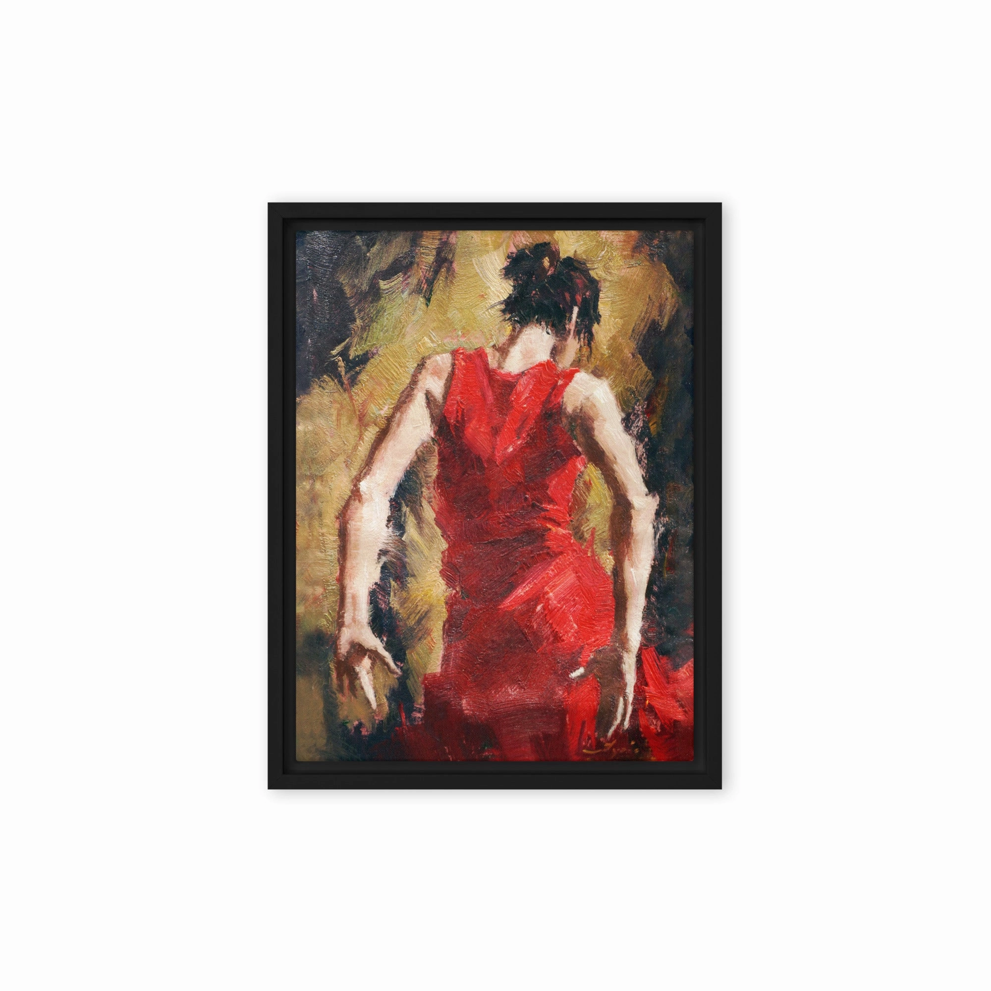 Leinwand - Tango Woman in Red Dress