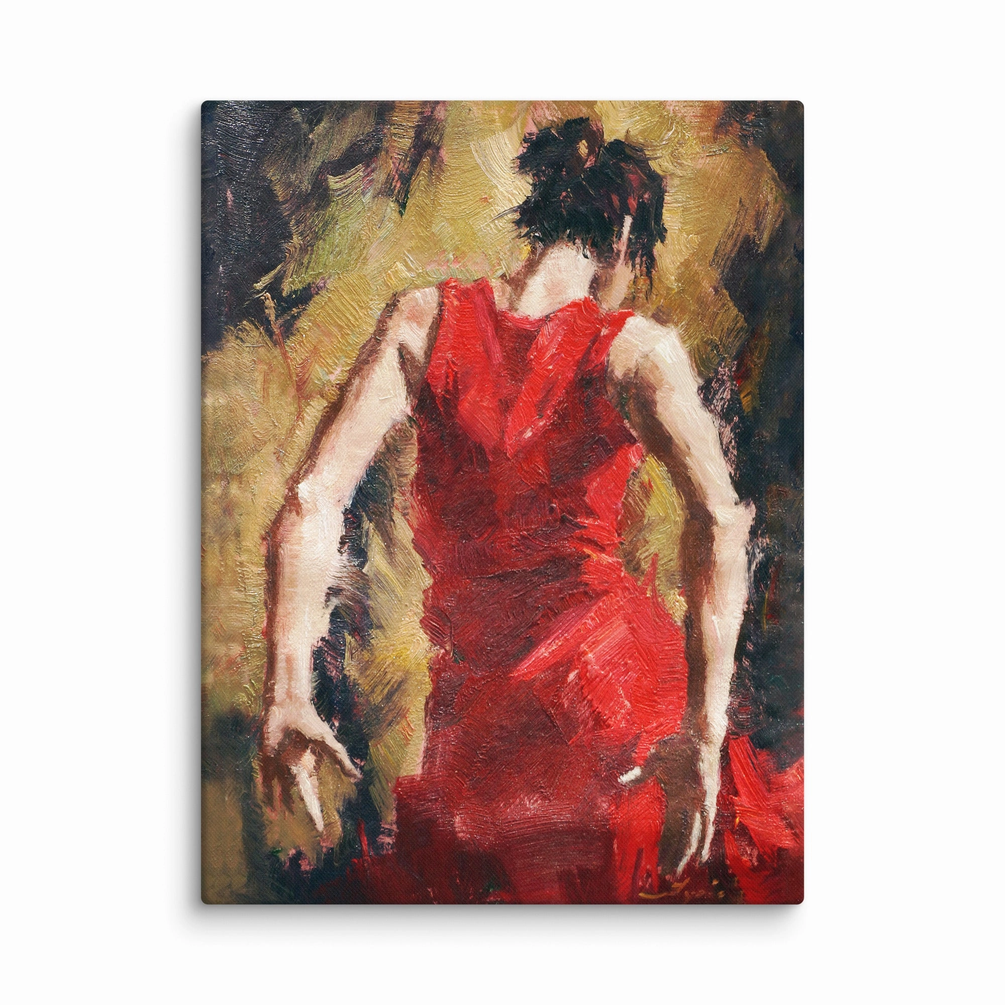 Leinwand - Tango Woman in Red Dress