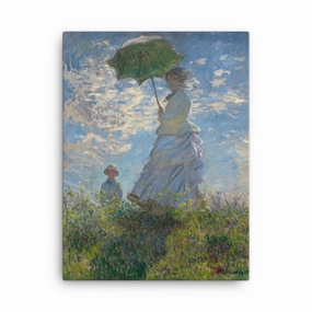 Leinwand - Woman with a Parasol - Madame Monet and Her Son canvas mural art