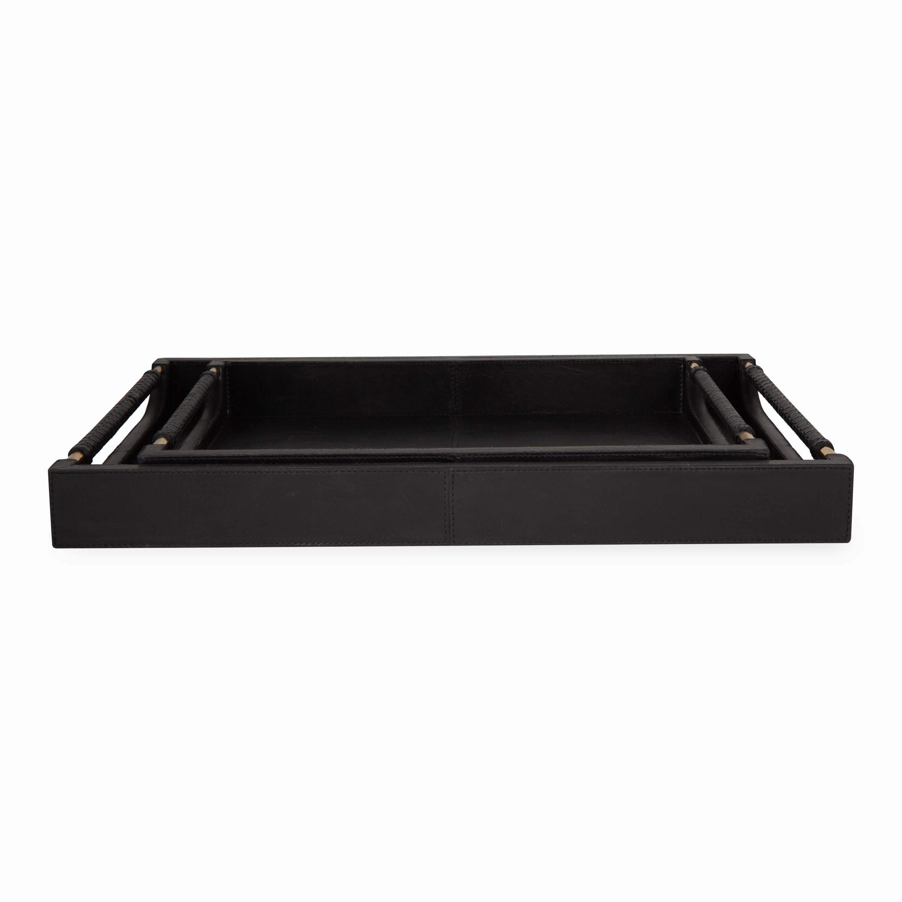 Lenora Leather Trays elegant wall decor