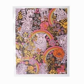 Leopard Garden Meadow 11 x 14 Art Print framed wall decor