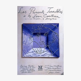Les Parents Terribles 1994 Print vintage woodcut wallpaper
