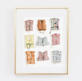 Life Jacket Watercolor Art Print (By Emily Lex) dreamcatcher wall hanging