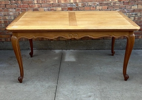 LIGHT LOUIS XV OAK RECTANGULAR DINING TABLE interior room decor