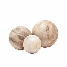 Light Petrified Wood Balls elegant wall decor