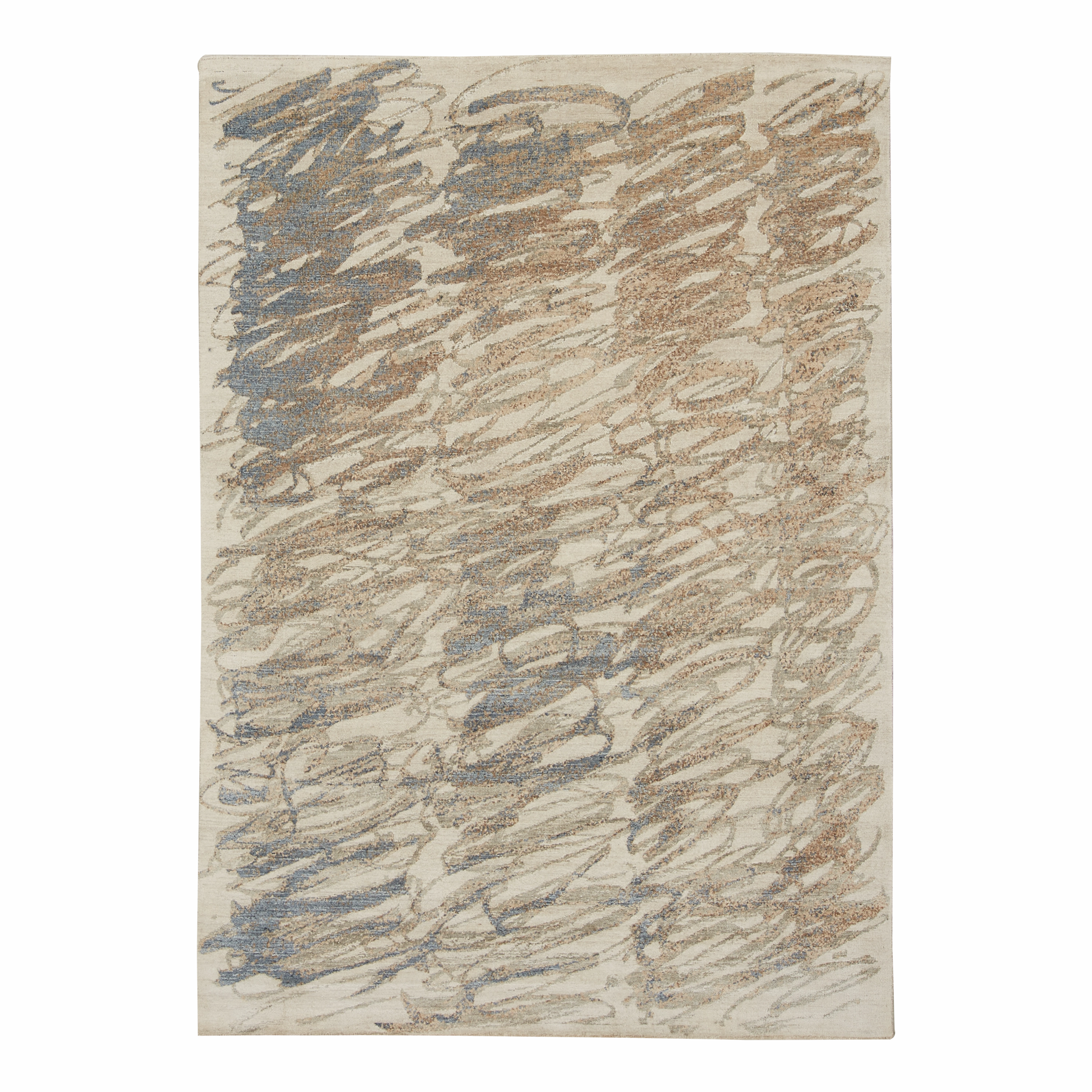 Line 5 Silver/Tan minimalist everyday rug