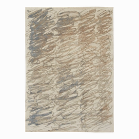 Line 5 Silver/Tan minimalist everyday rug