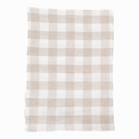 Linen Check Tea Towel elegant wall decor