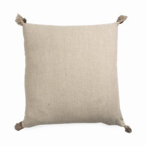Linen Tassel Pillow elegant wall decor