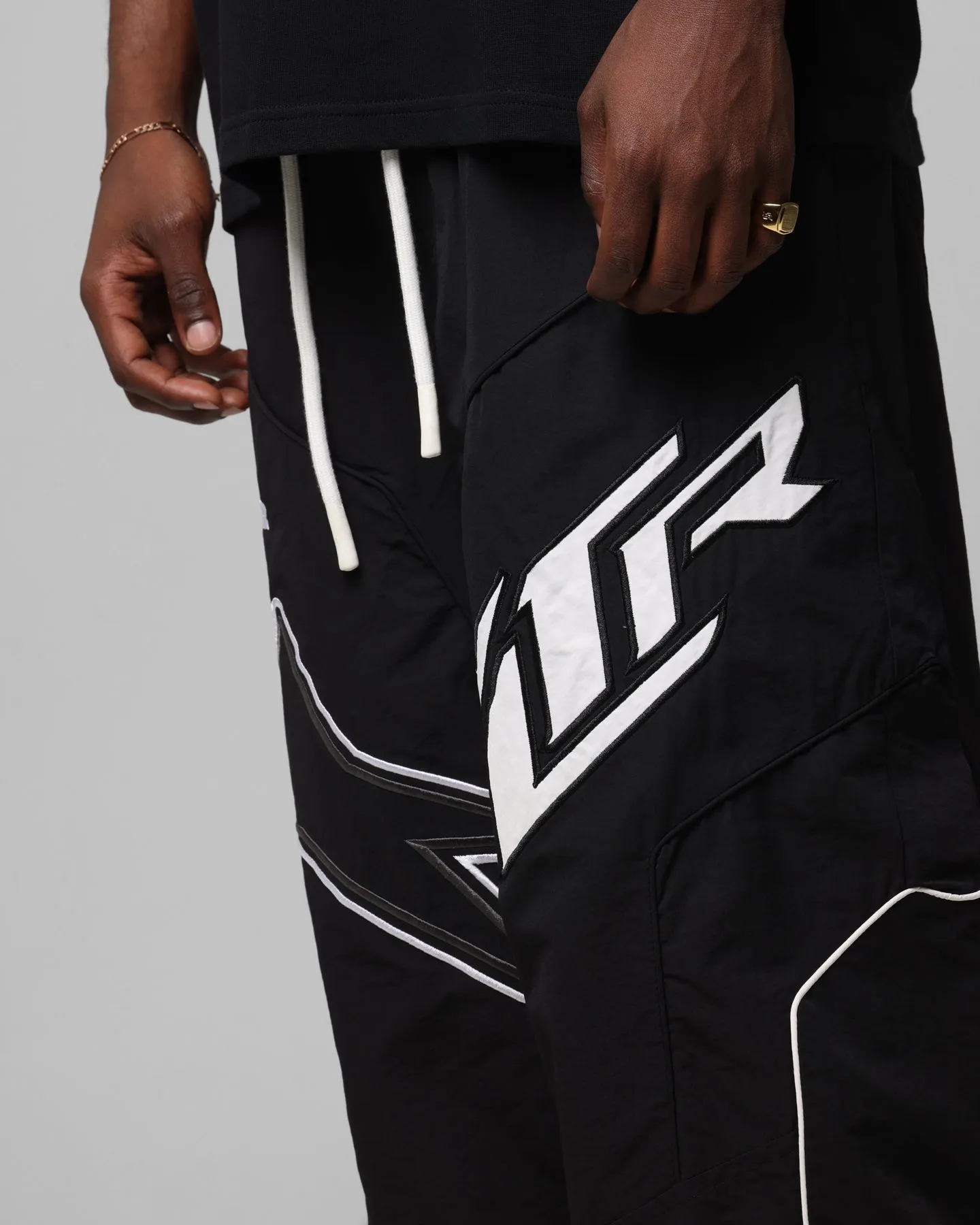 Loiter Motocross Fallschirmhose Schwarz