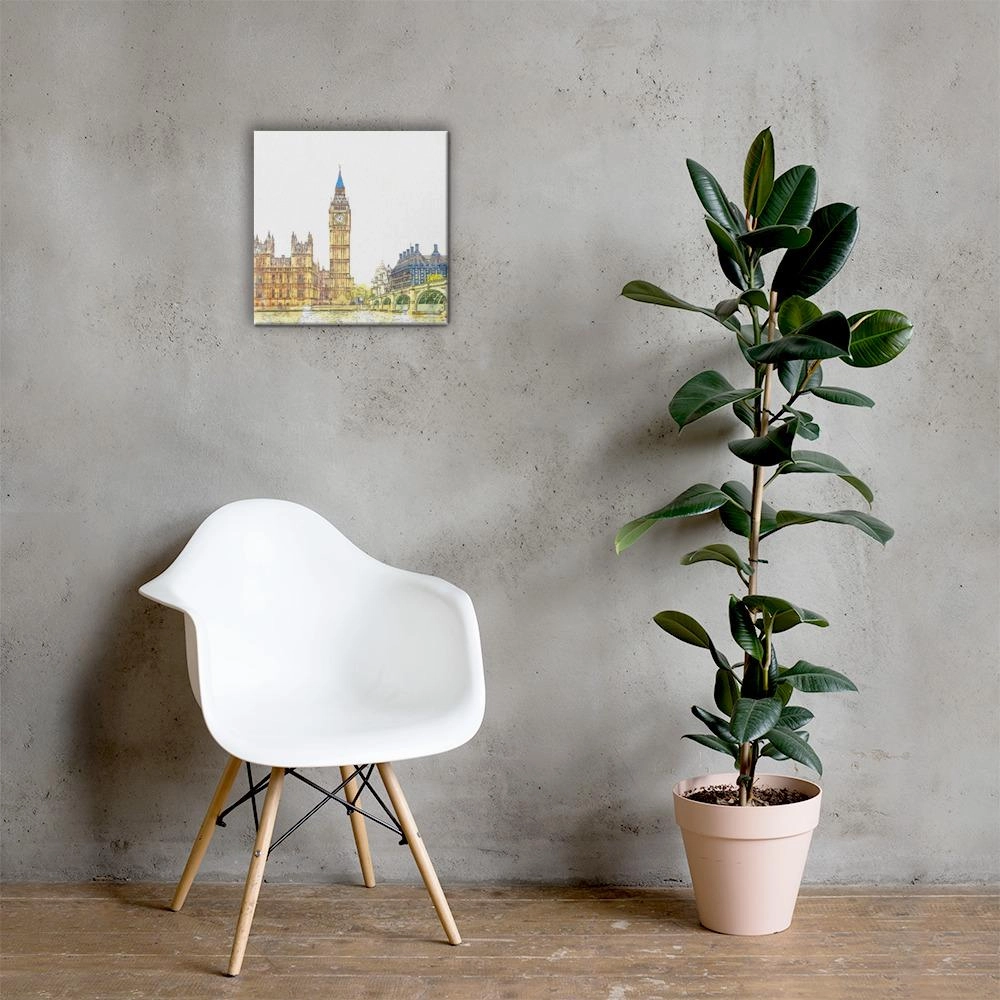 London in Orange - canvas