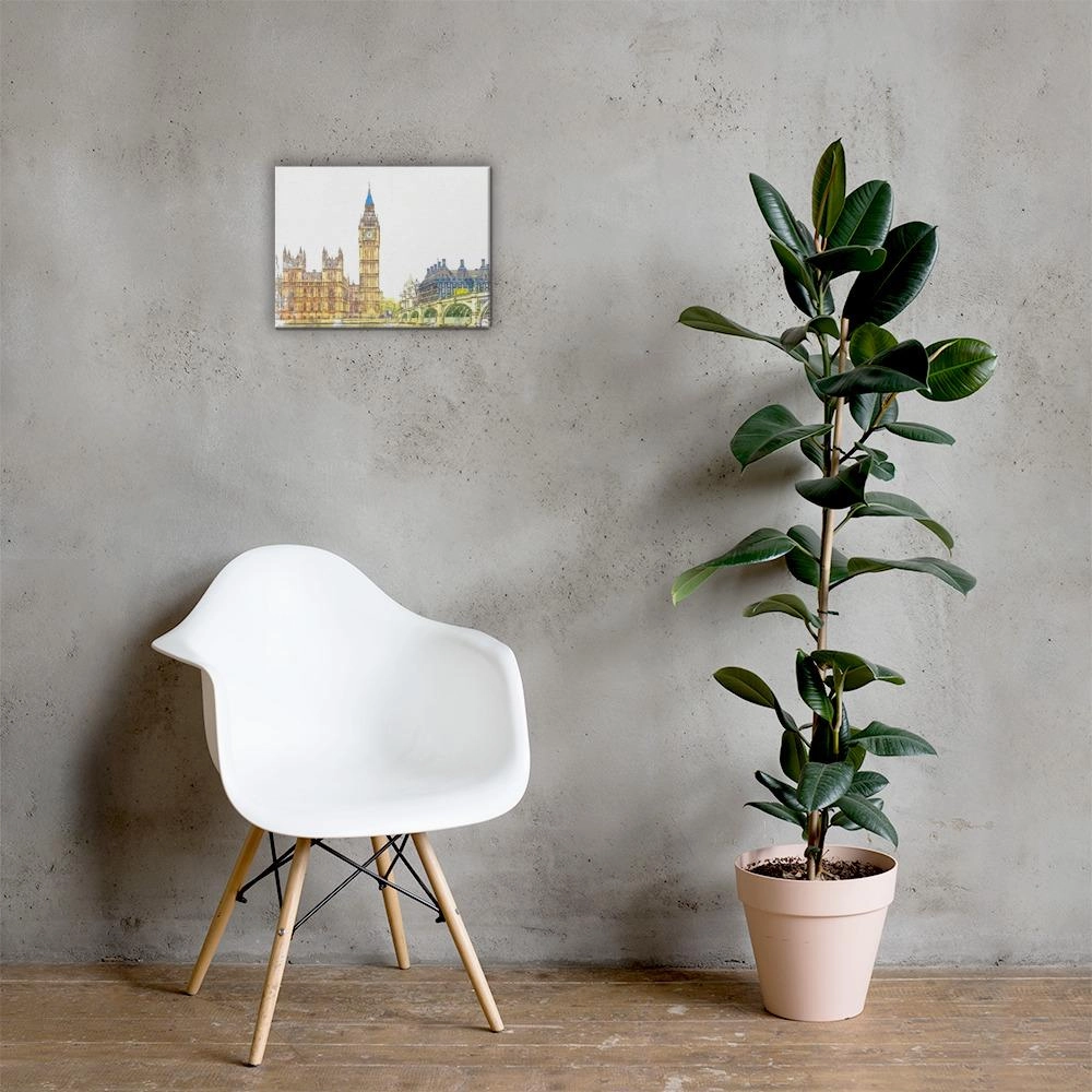 London in Orange - canvas
