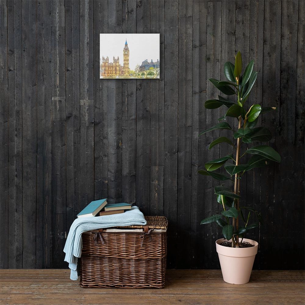 London in Orange - canvas