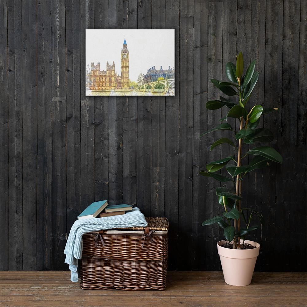 London in Orange - canvas