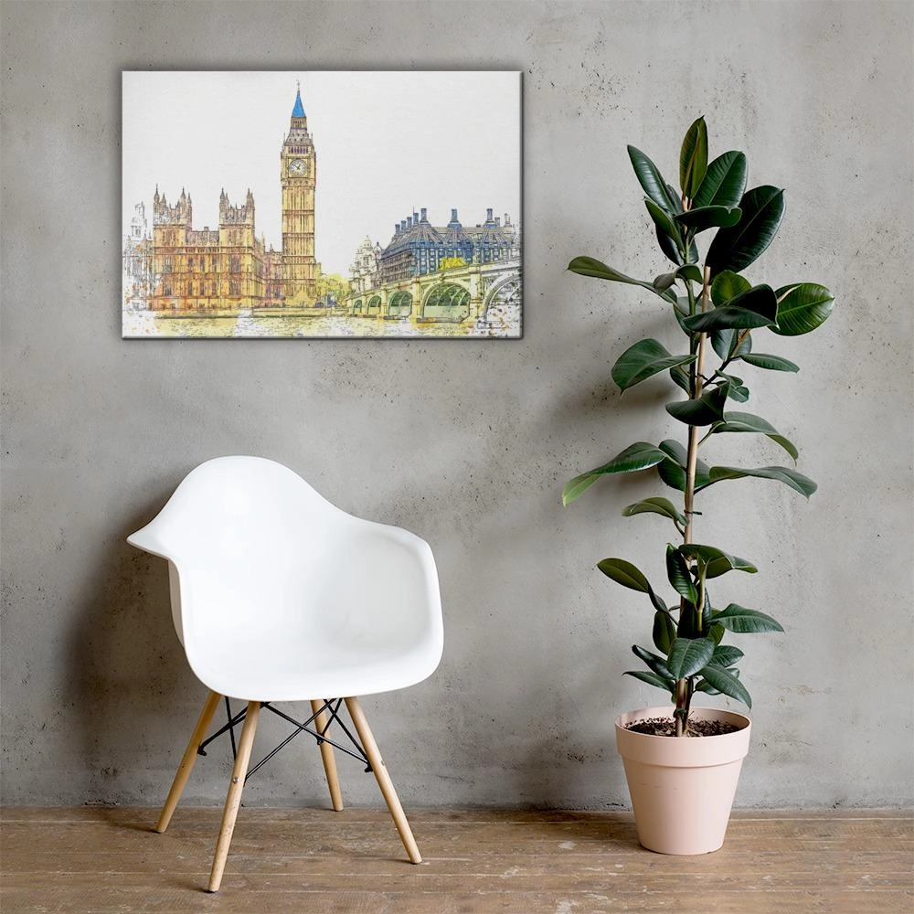 London in Orange - canvas