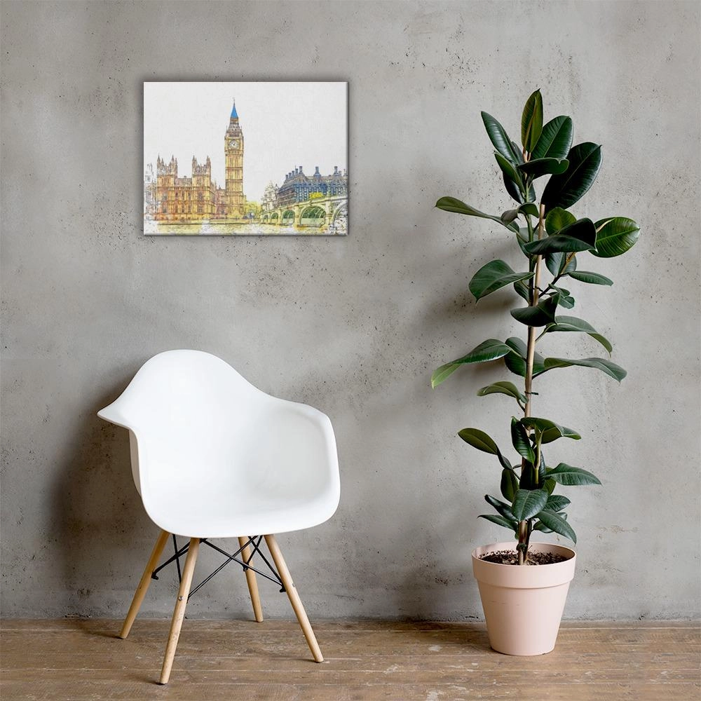 London in Orange - canvas
