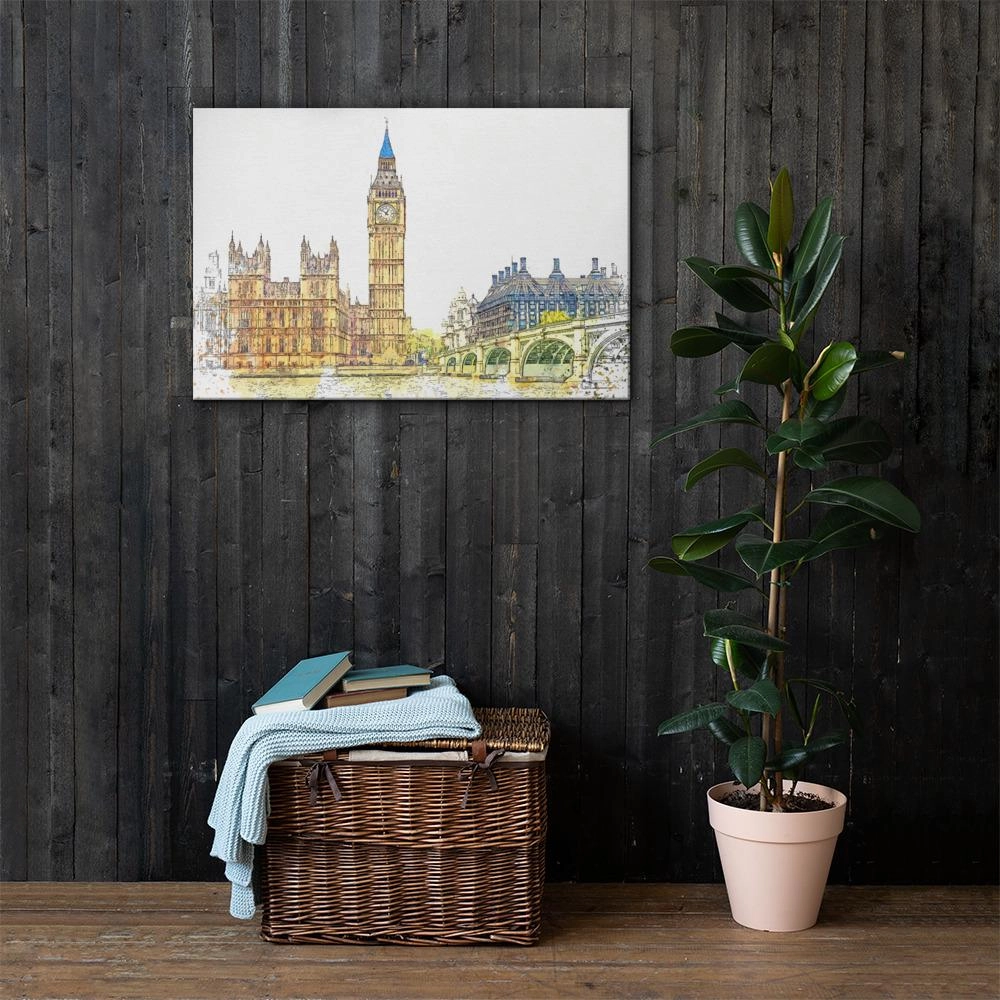 London in Orange - canvas