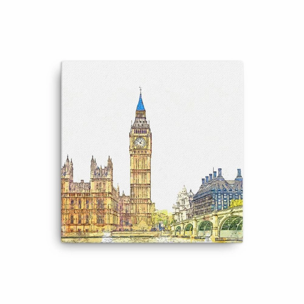 London in Orange - canvas