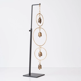 Long Hoop Wind Chime With Copper Bells dreamcatcher wall hanging