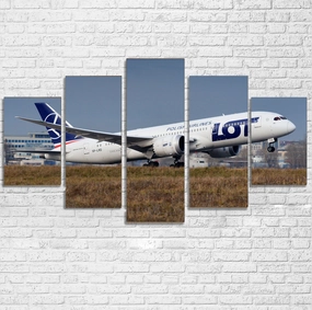 LOT Polish Airlines Boeing 787 Printed Multiple Canvas Poster canvas mural art