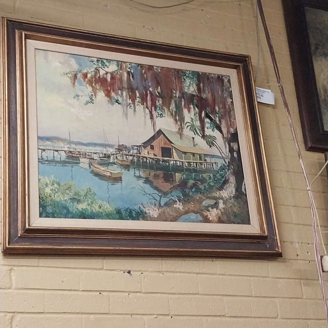 LOUISIANNA SWAMP OIL PAINTING SIGNED
