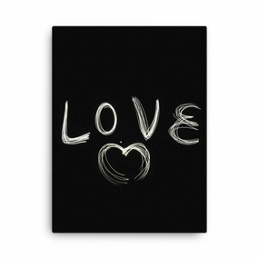 Love with Heart - Leinwand canvas mural art