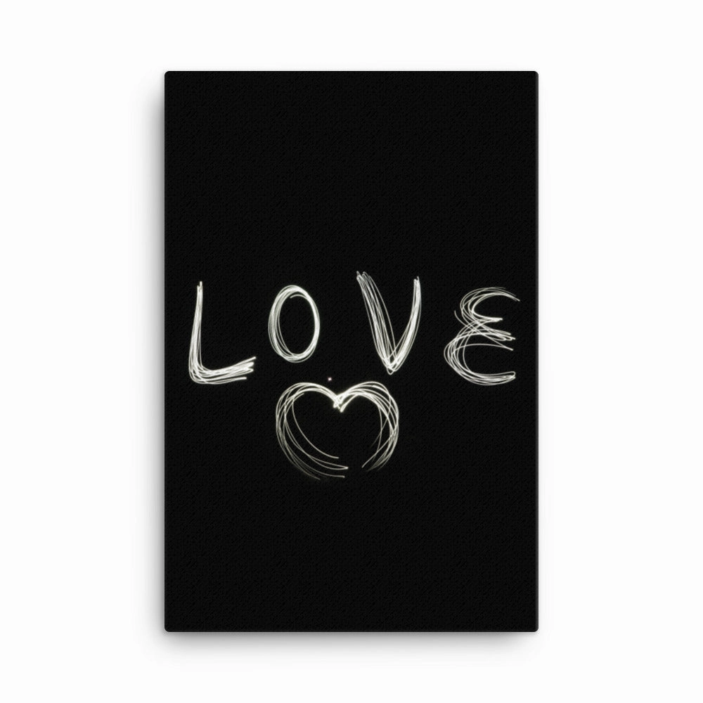 Love with Heart - Leinwand