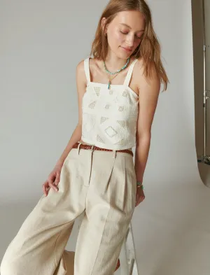 Lucky Brand Besticktes Crop Top Turteltaube Lucky Brand