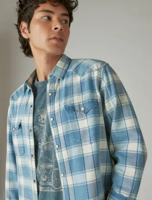 Lucky Brand Western Langarmhemd Indigo Karo Lucky Brand