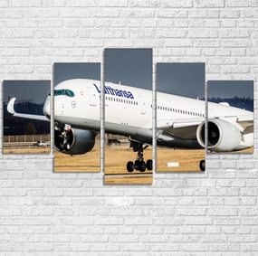 Lufthansa's A350 Printed Multiple Canvas Poster canvas mural art