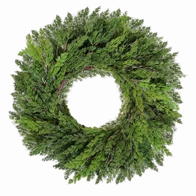 Lush Cedar Holiday Wreath 36" home display ornament